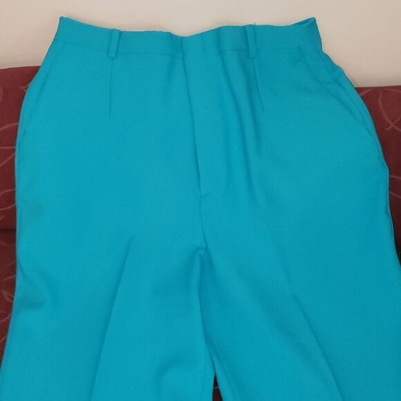 Haggar Reflections Blue Polyester Pants - Picture 2 of 9